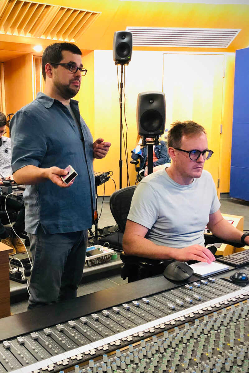 Justin Gray & Ryan McNabb with Dolby Atmos playback system